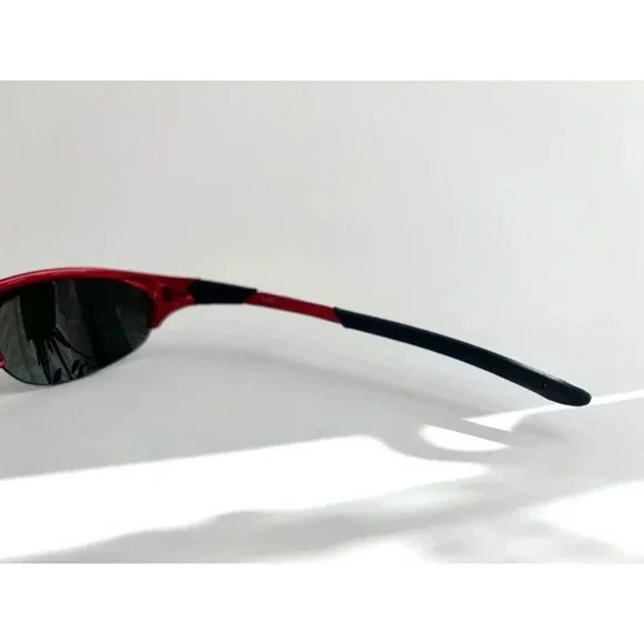 Rare Oakley Half Jacket Iridium Red Frame 4-022 Orange Mirror Lens Sunglasses - Picture 5 of 10